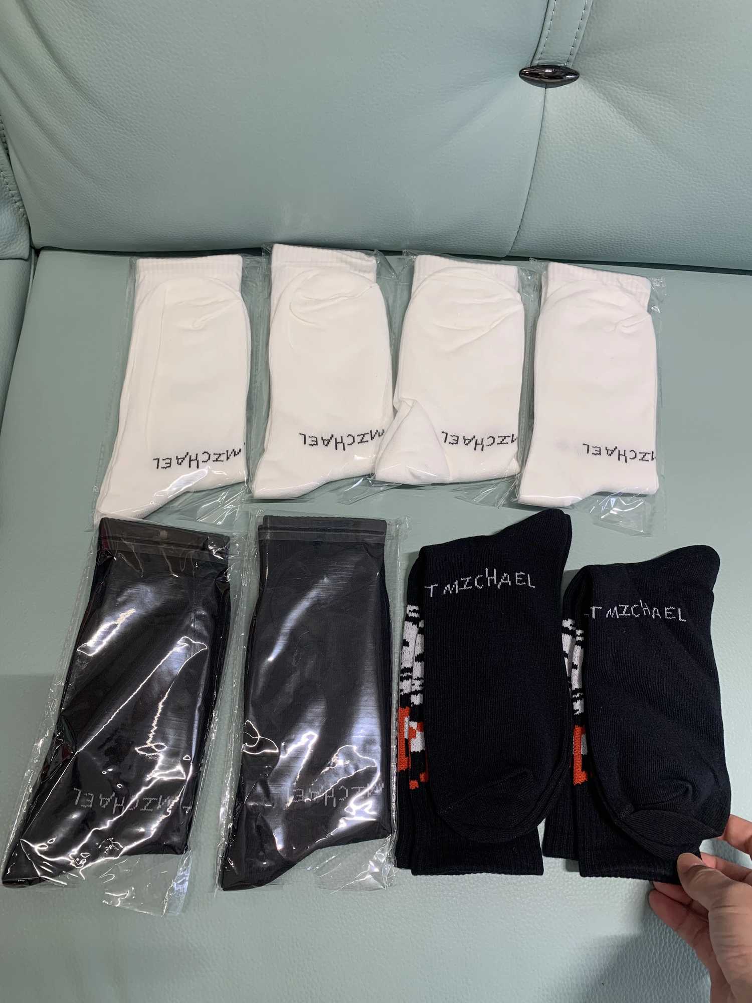 Real Pics One Pair Black White Socks Men Women Basketball Socks 25ss X250319