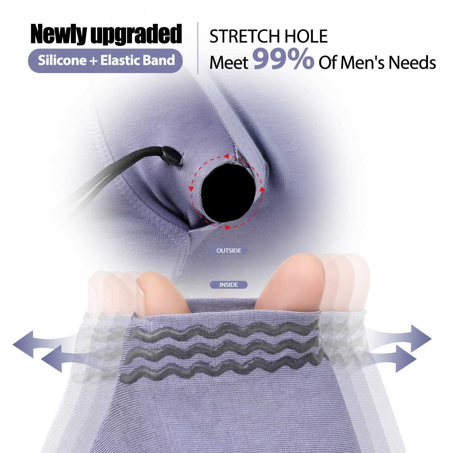 Physical Therapy Man Underpants Front Open Hole with Adjustable Ring Boxers Briefs for Men Flat Underwear X250319