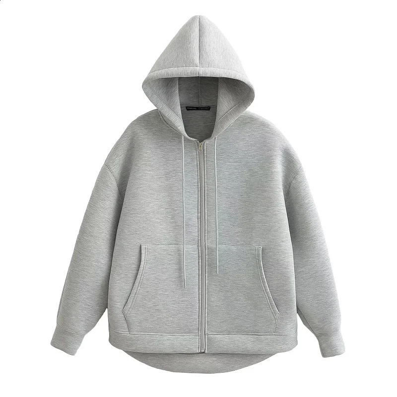 TRAF grey womens bomber school team jacket 2024 springsummer casual long sleeved black 250319