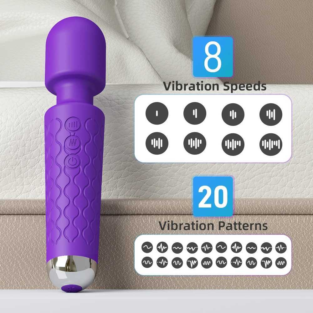 Powerful Clitoris Vibrators USB Recharge AV Vibrator Massager Sexual Wellness Erotic Sex Toys for Women Adult Product G Spot W250319