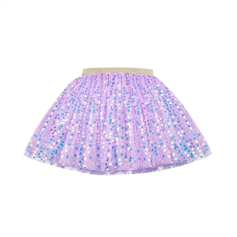 Girls Sequin Skirts Toddler Tutu Skirt Tulle Dance Skirts Girls Birthday Fashion Clothes 250319