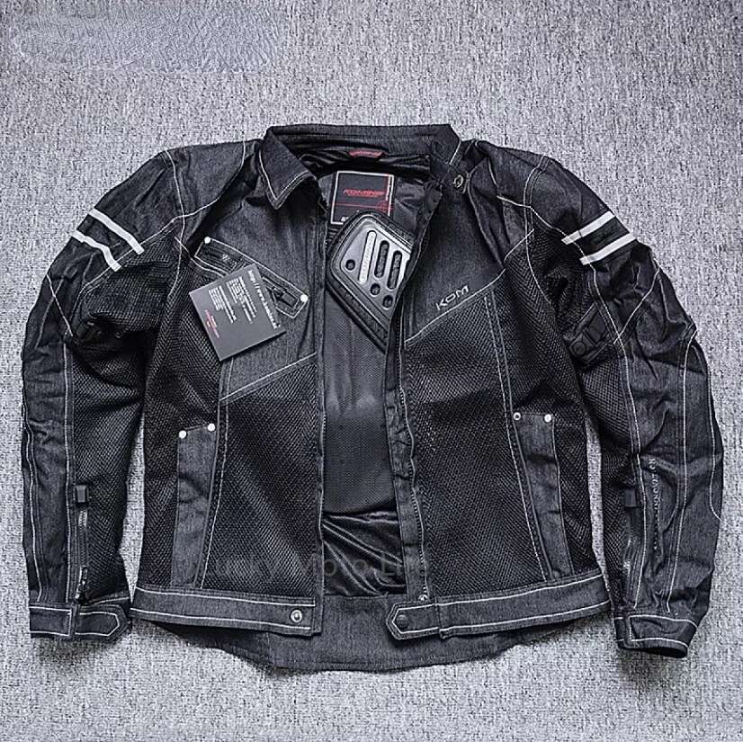KOMINE Jk006 Spring Breathable Denim Mesh Racing Ride High-Performance Drop Resistance Clothing Motorcycle Jacket