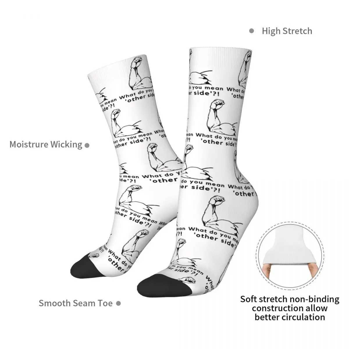 What do you mean by other side socks? Harajuku sweatshirt absorbent long socks seasonal unisex birthday gift X250319