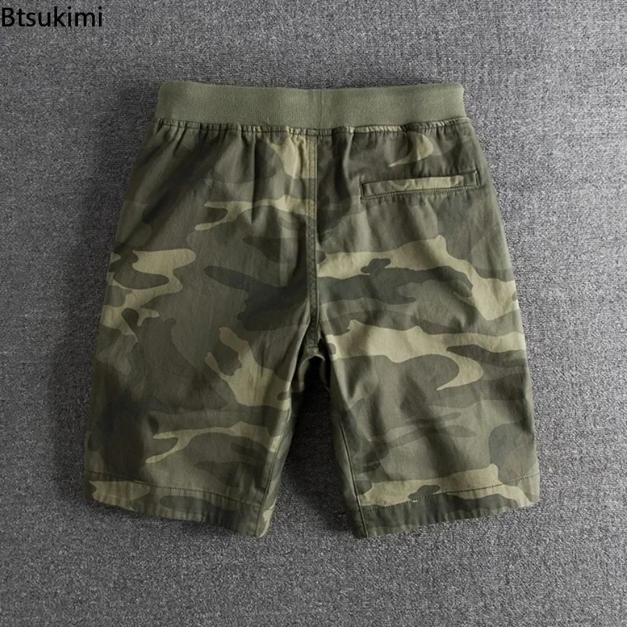 Summer high-quality camouflage shorts mens casual shorts fashionable elastic waist comfortable loose mens sports pants 250317