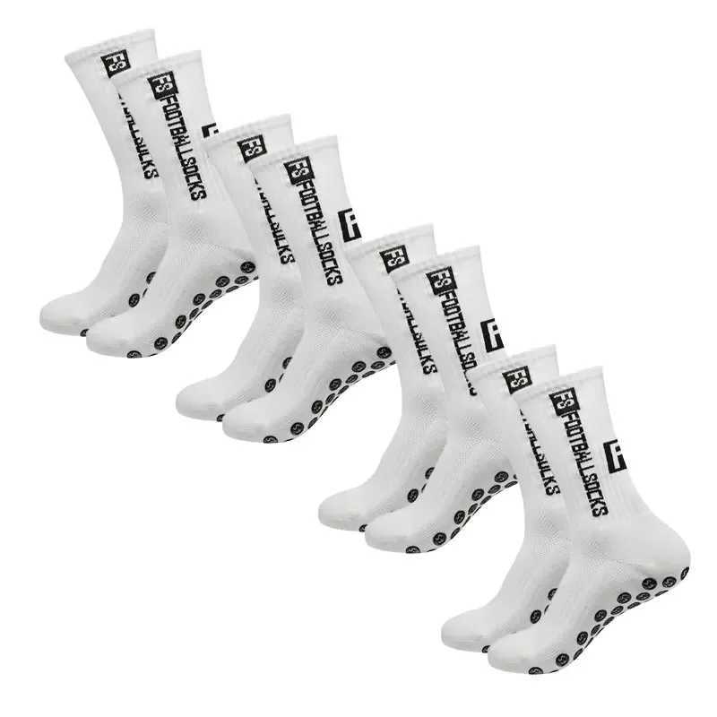 4 Pairs Soccer Socks Sports Grip Socks Anti-slip Basketball Socks Spot Rubber Anti-slip Cotton Soccer Socks X250319