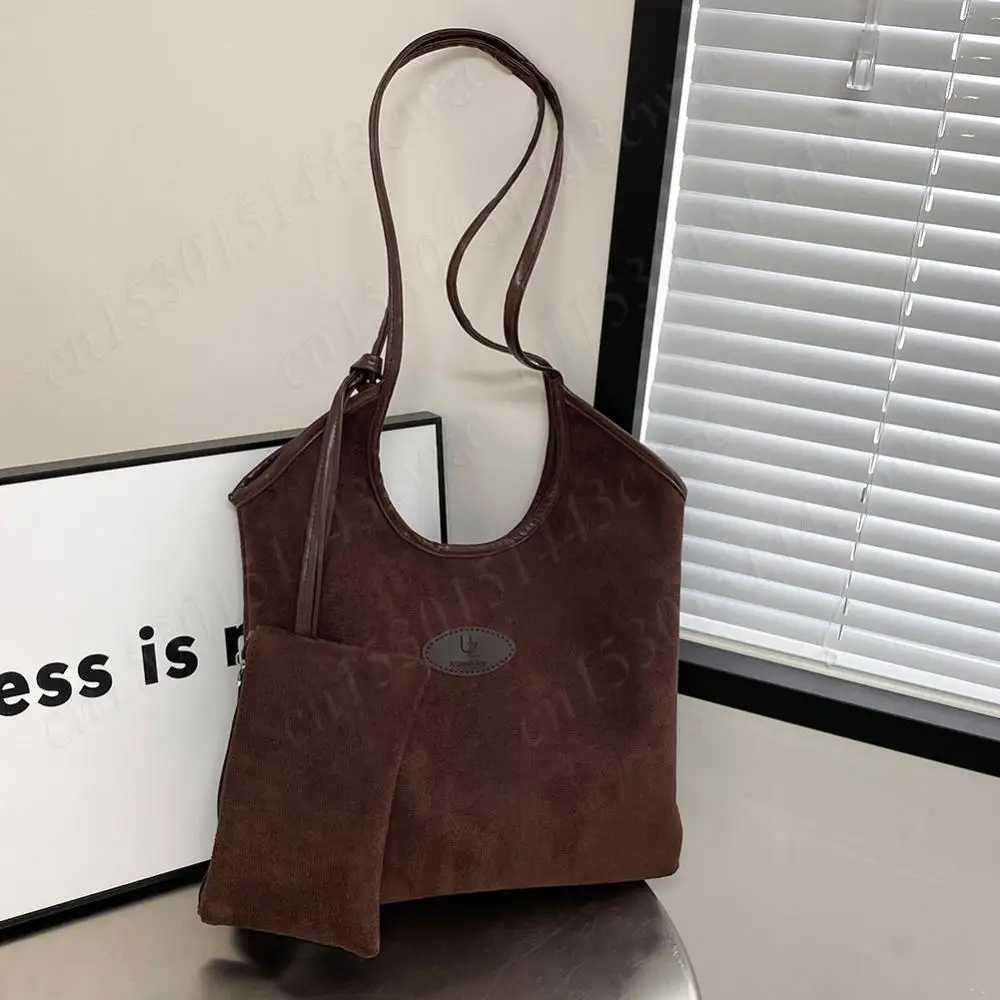 Suede Shoder Bag for Wen Suede Tote Bag Slouchy Underarm Bag Magnetic Closure Handbag Solid Color Bucket Bag Travel Hobo Bag Z250318