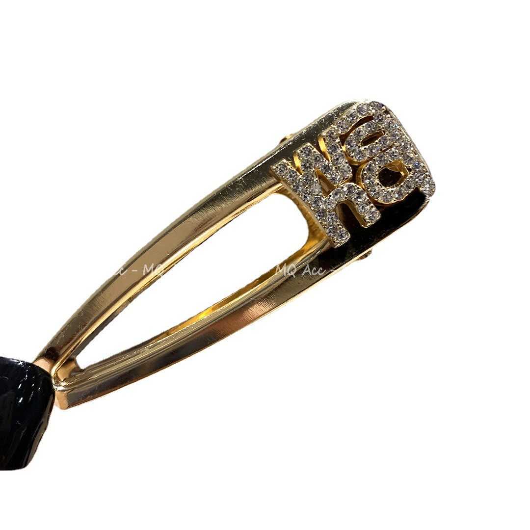 Hair Clips Barrettes Super Flash Premium Full Diamond Hairpin Large Three Dimensional Duckbill Clip Golden Rear Head Side H250318