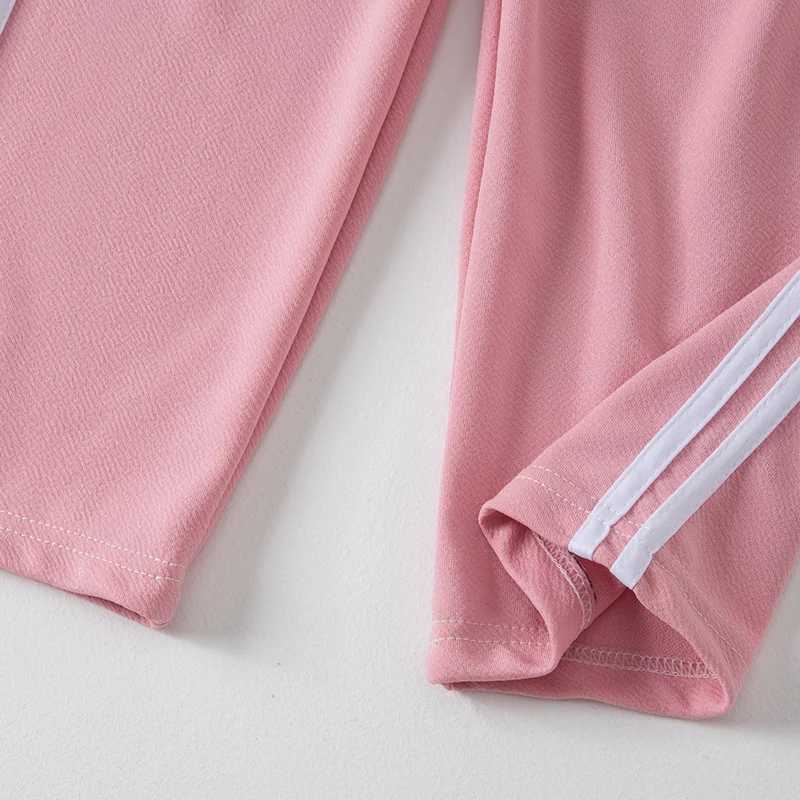Summer childrens thin and wide leg pants boys and girls colorful casual sports straight pants comfortable pantsT250318