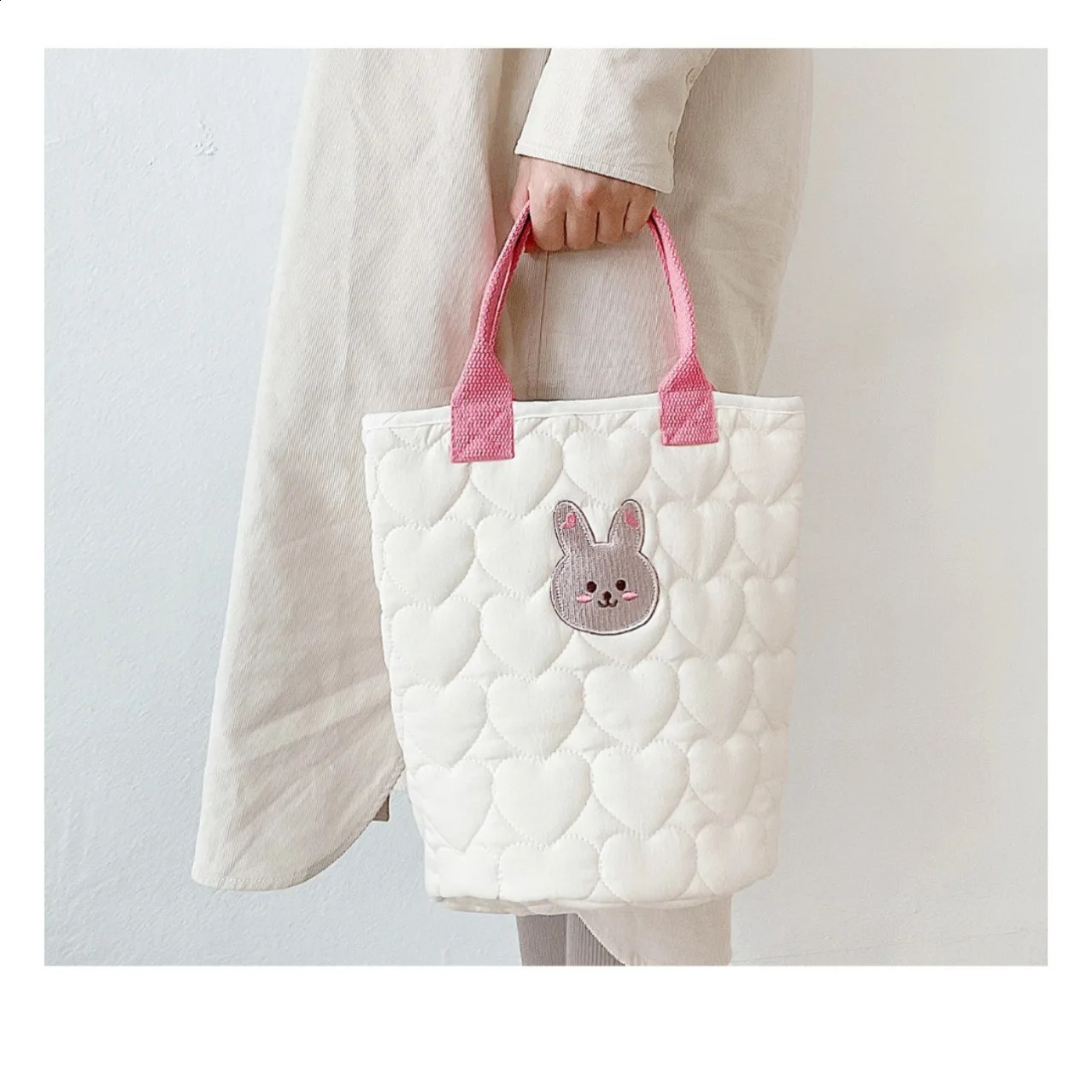 Bear Hanging Mommy Bag Quilted Stroller Bag Korean Style Portable Diaper Nappy Bag for Mom Maternity HandbagBaby Item Organizer 250319