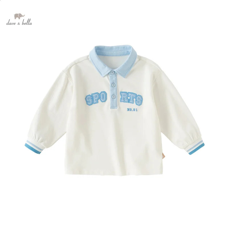 Dave Bella Spring Clothes Boys Baby Polo Shirt Children Long Sleeves Top Fashion Casual Cotton Cool Sport DB1248371 250319