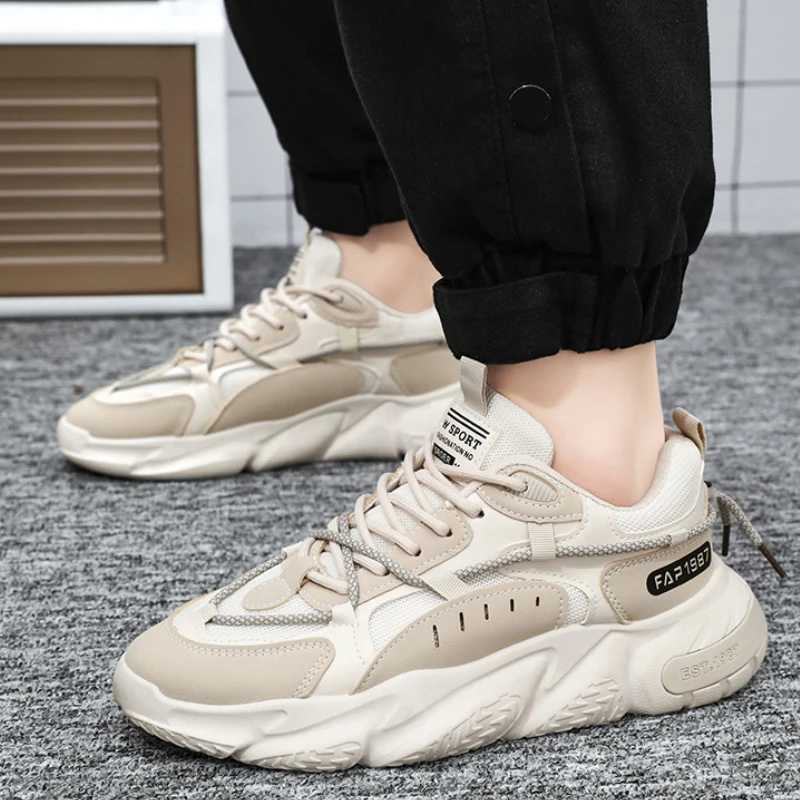 Fashion Mens Sneakers Breathable Running Shoes Comfortable Lace-up Casual Shoes Mesh Walking Shoe Outdoor Non Slip Tennis Shoes Z250319