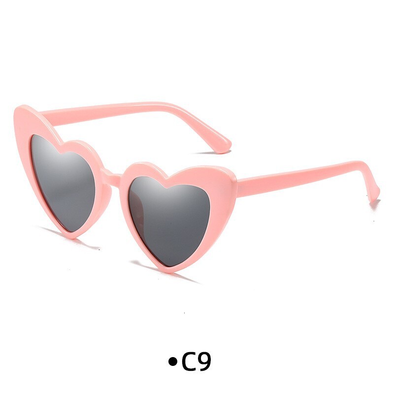 Polarized Sunglasses for Women Classic Retro Style UV Protection Enhanced Edition Internet Celebrity Same Style Trendy Fashion Peach Heart Love Women 