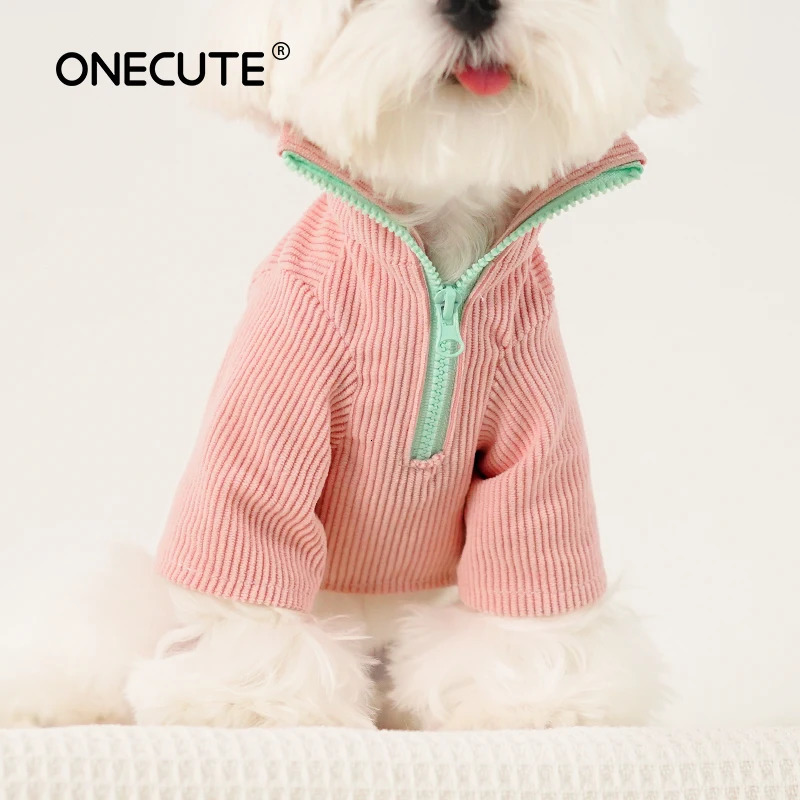 Pet Leg Zipper Shirt Small and Medium Dogs Autumn Warm and Windproof Fashionable Clothing Cotton Clothes for Puppies 250318