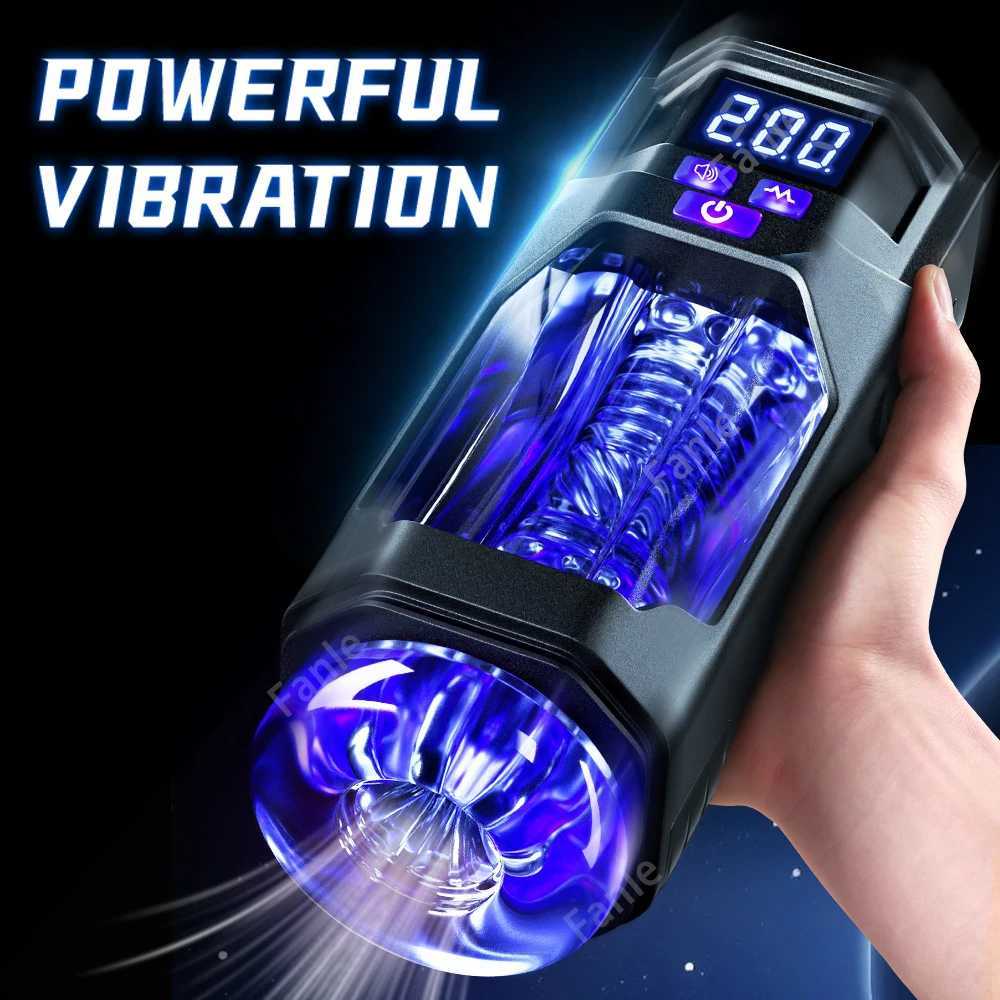 Automatic Male Masturbator Vibration Blowjob Sex Machine Real Oral Vagina Masturbation Cup for Men Pocket Pussy Vibrating ToyXJ250319