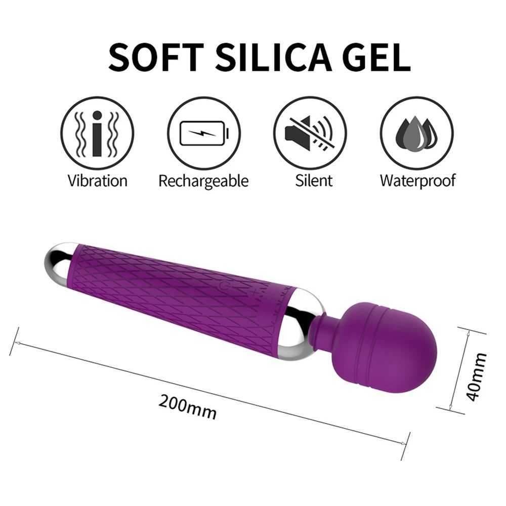 Wireless Dildos AV Vibrator Magic Wand for Women Clitoris Stimulator USB Rechargeable Massager Goods Sex Toys for Adults 18 W250319