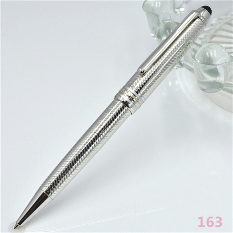 high quality 163 Silver Ballpoint pen/ Roller ball pen / Fountain pen office stationery fashion ball pens for birthday gift