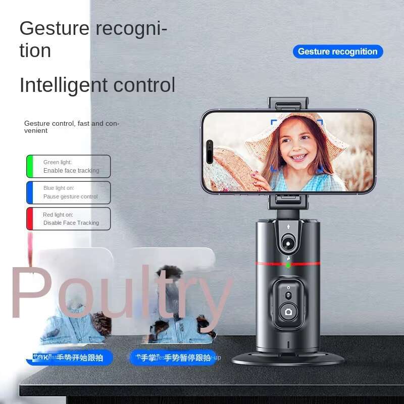 AI Intelligent Auto Face Tracking 360 Gimbal Stabilizer Phone Rotation Holder Tripod Stick for Vlog Selfie Camera