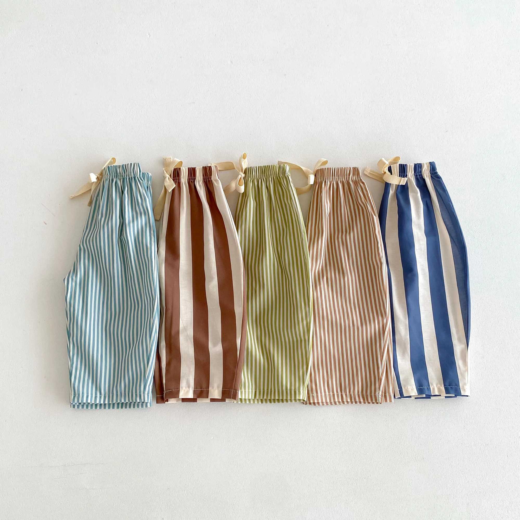 Fashion Striped Trousers For Childrens Clothes Summer Thin Loose Casual Kids Harem Pants Toddler Costume Boys Girls Long PantsT250318