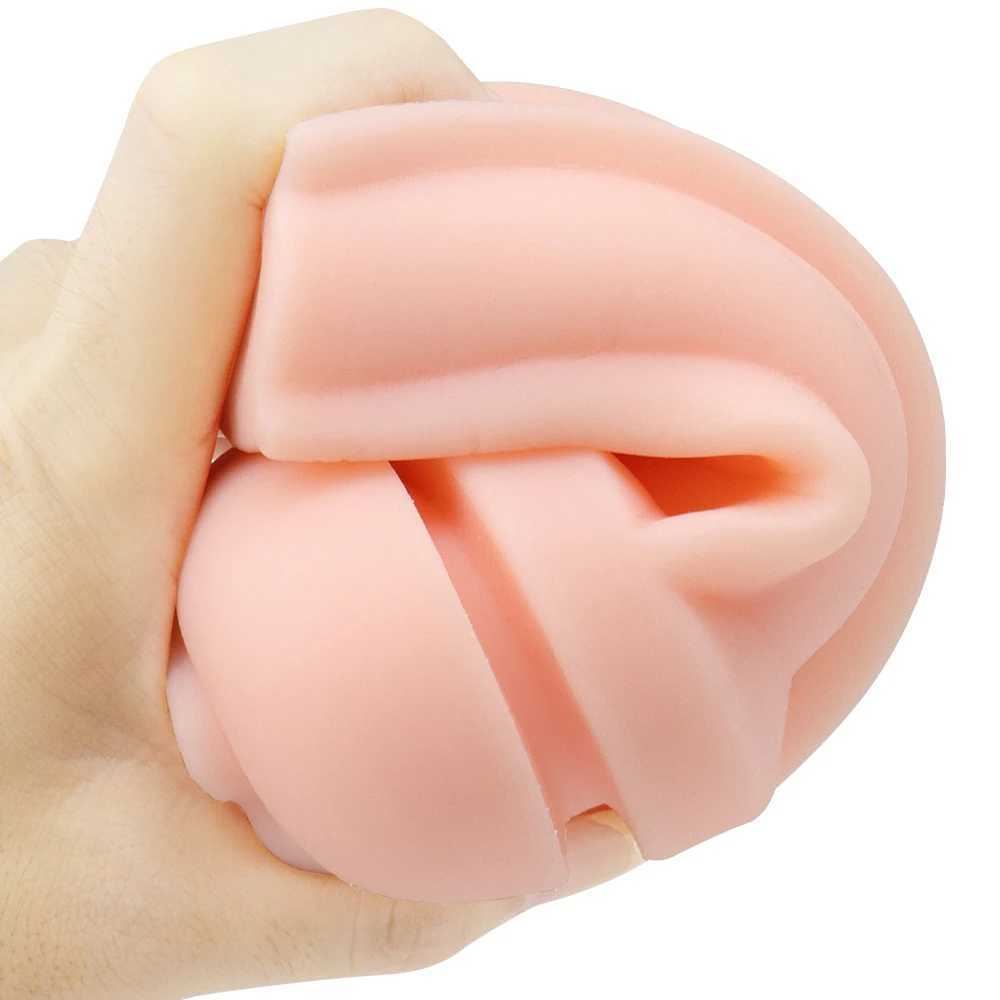 Male sucking masturbation cup soft cat tight vagina adult oral sex endurance training vacuum pocket cup sex toyXJ250319