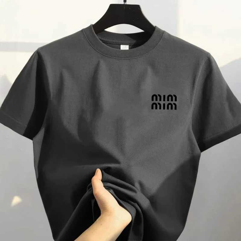 The latest letter printing T-shirt of Italian Tide brand in summer 2025 featuring mens and womens styles and breathable Y2K four seasonsT250319