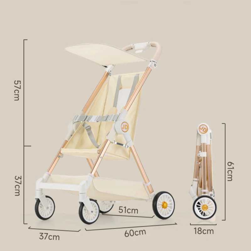Lightweight and foldable baby stroller large childrens pocket stroller portable travel umbrella stroller for infants compact model Z250319