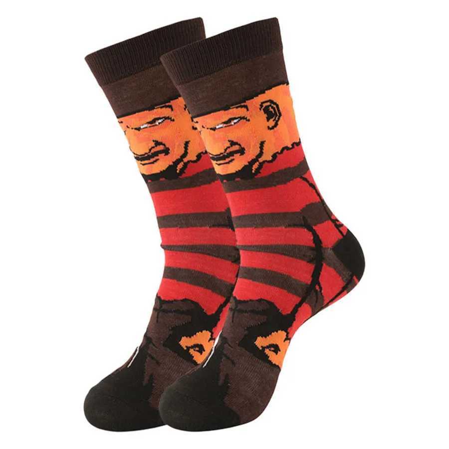 1 pair of cartoon anime game SOCKS crew SOCKS women Christmas Halloween novel fun happy crazy street skateboarding X250319