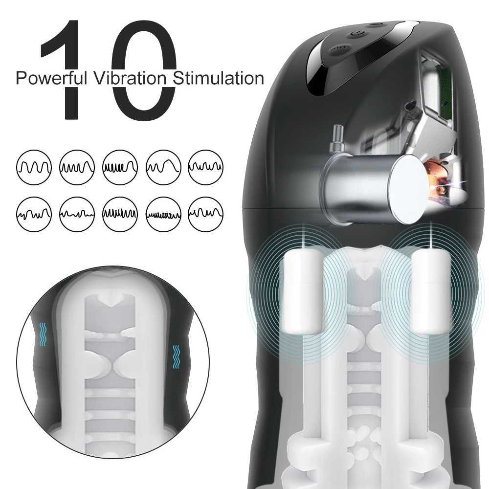 Automatic suction male masturbation cup sex toy adult products male oral sex vibration masturbation deviceXJ250319