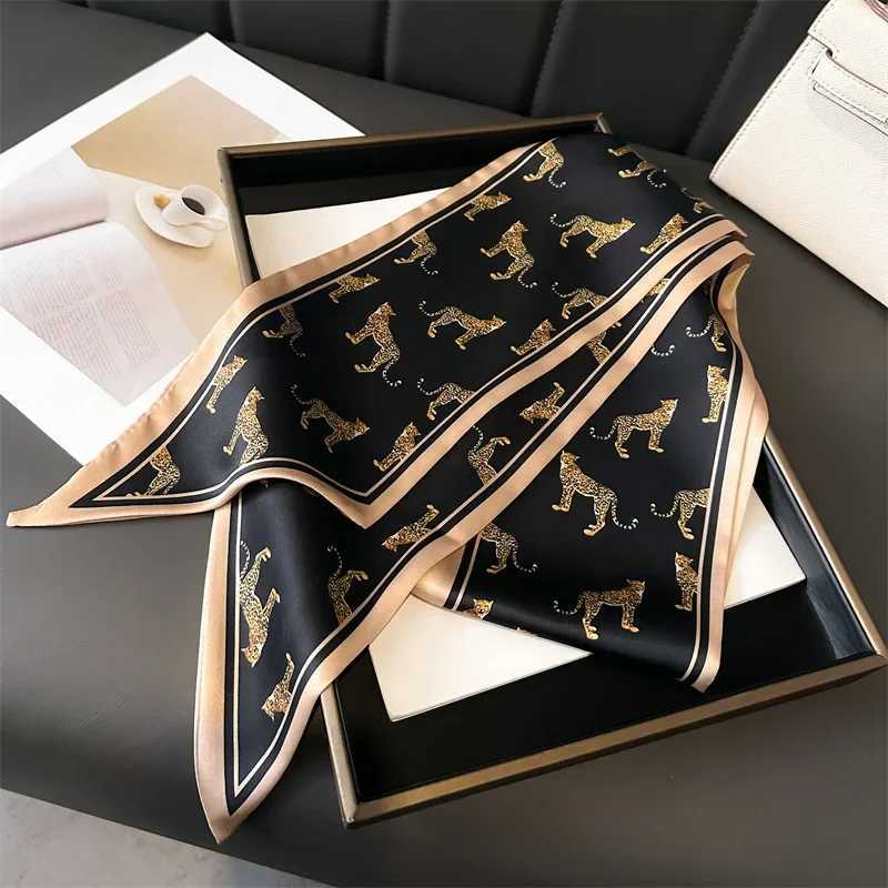 Leopard Scarf Skinny Ribbon Hair Wen Neck Kerchief Foard Soft Hair Summer Spring Scarf Pocket Handle Ribbon X250319