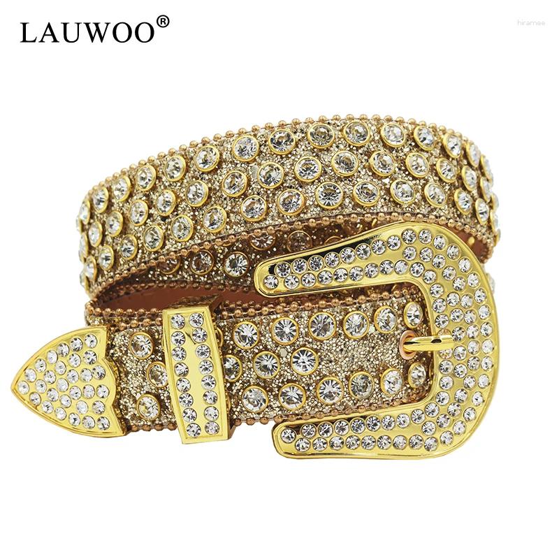 Belts Luxury Rhinestones Belt For Man Women Cinto De Strass Ceinture Femme Vintage Concho Western Crystal Studded Cowboy Cowgirl