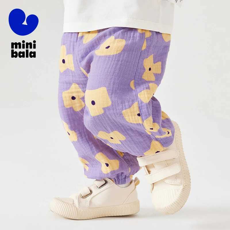 Mini Bala Boys and Girls Pants Summer Quick Drying Mosquito Resistant Loose Skin Friendly Soft Cotton PantsT250318