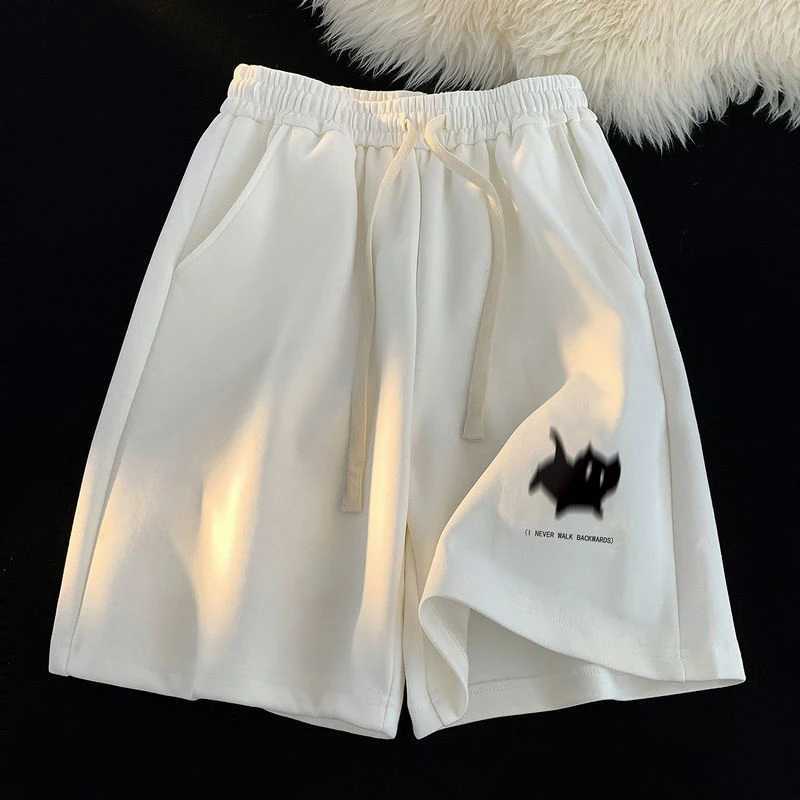 100% pure cotton high-quality hot selling shorts mens Gaussian fuzzy horror cat print shorts couple basketball shorts UNISEX W250319