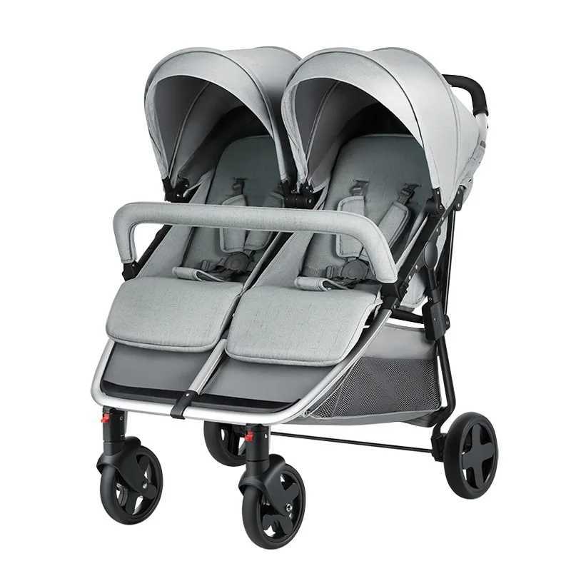 Double sided baby strollers second child sitting and lying baby strollers side push non independent strollers side push lightweight strollers Z250319