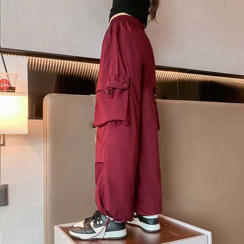 New girls solid color childrens pants casual style childrens clothing 6 8 10 12 14 years oldT250318