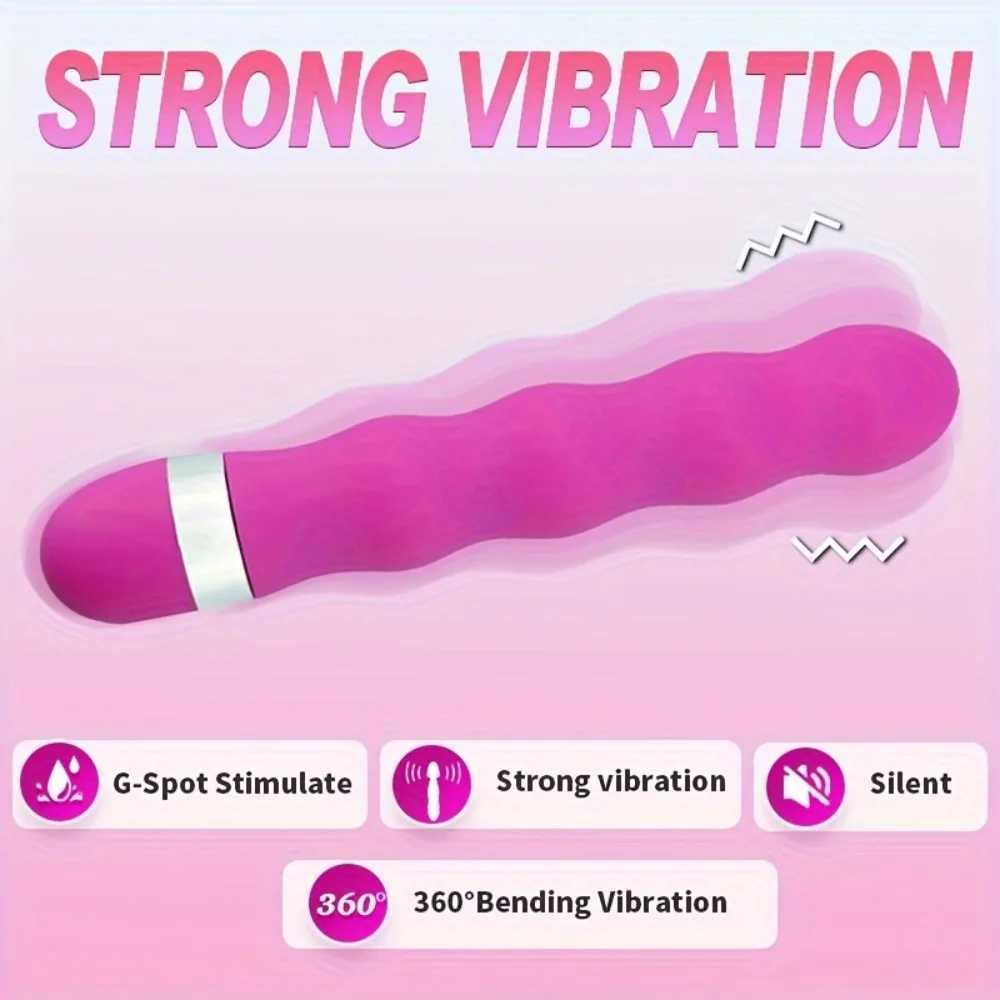 Female Masturbation Stick Mini AV G-spot Massage Vibrator Silicone Fake Penis Female Vaginal Vibration Sex Toy Sex Shop Intimate W250319