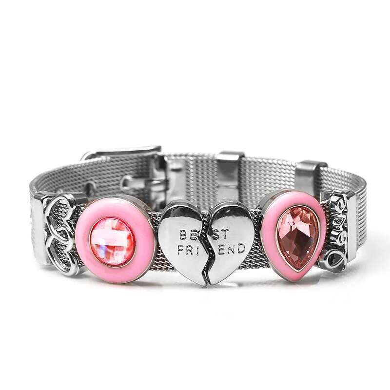 2021 New Fashion Jewelry Stainless Steel Mesh Bracelets Bangles with Unicorn Charms Fine Bracelets For Women Kids Gift