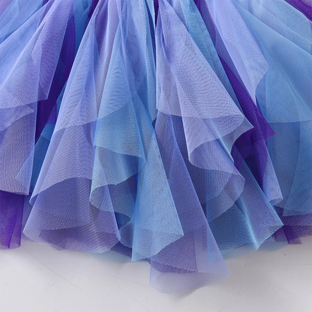VIKITA Girls Tutu Skirts Kids Birthday Party Dance Princess Mesh Layered Tulle Cake Mini Performance Skirts Children Clothes 250319