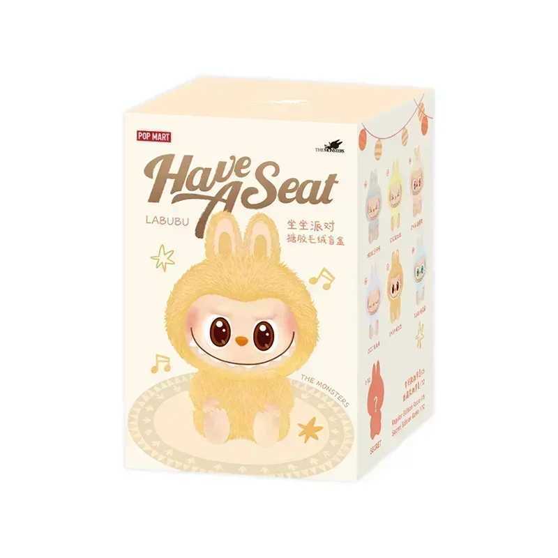 Popmart Labubu 2nd Generation Monster Sitting at Party Vinyl Blind Box Heartbeat Macaron AMP; Ampere Duodo pendant decorationT250318