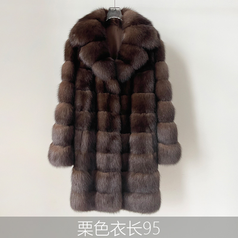 2023 new high-end vintage mink coat texture for autumn winter, thick and warm, fashionable cut groove artificial fur