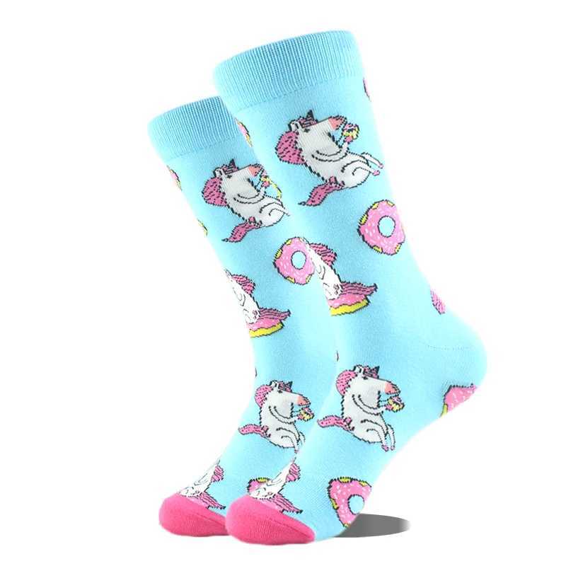 Happy Design Ctue Fun Socks Mens Animal Food Patterns Sokken Divertedos Jacquard Calcetines Neutral Hip Hop Skateboarding Socks X250319