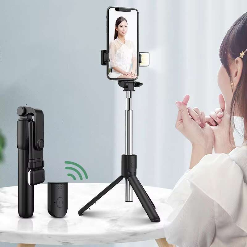 R1S Extendable LED Holder Stand Stick Remote Foldable Metal Tripod for Phone Camera Product Category Selfie Sticks