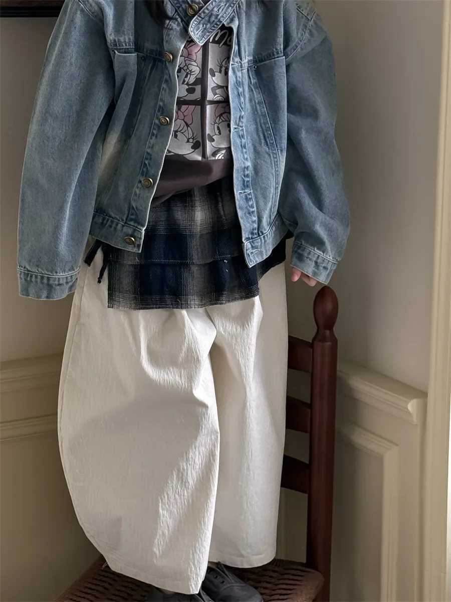 Childrens Clothing Girls Casual Pants 2025 Spring New Childrens Korean Casual Pants Versatile and Stylish Pants TrendT250318
