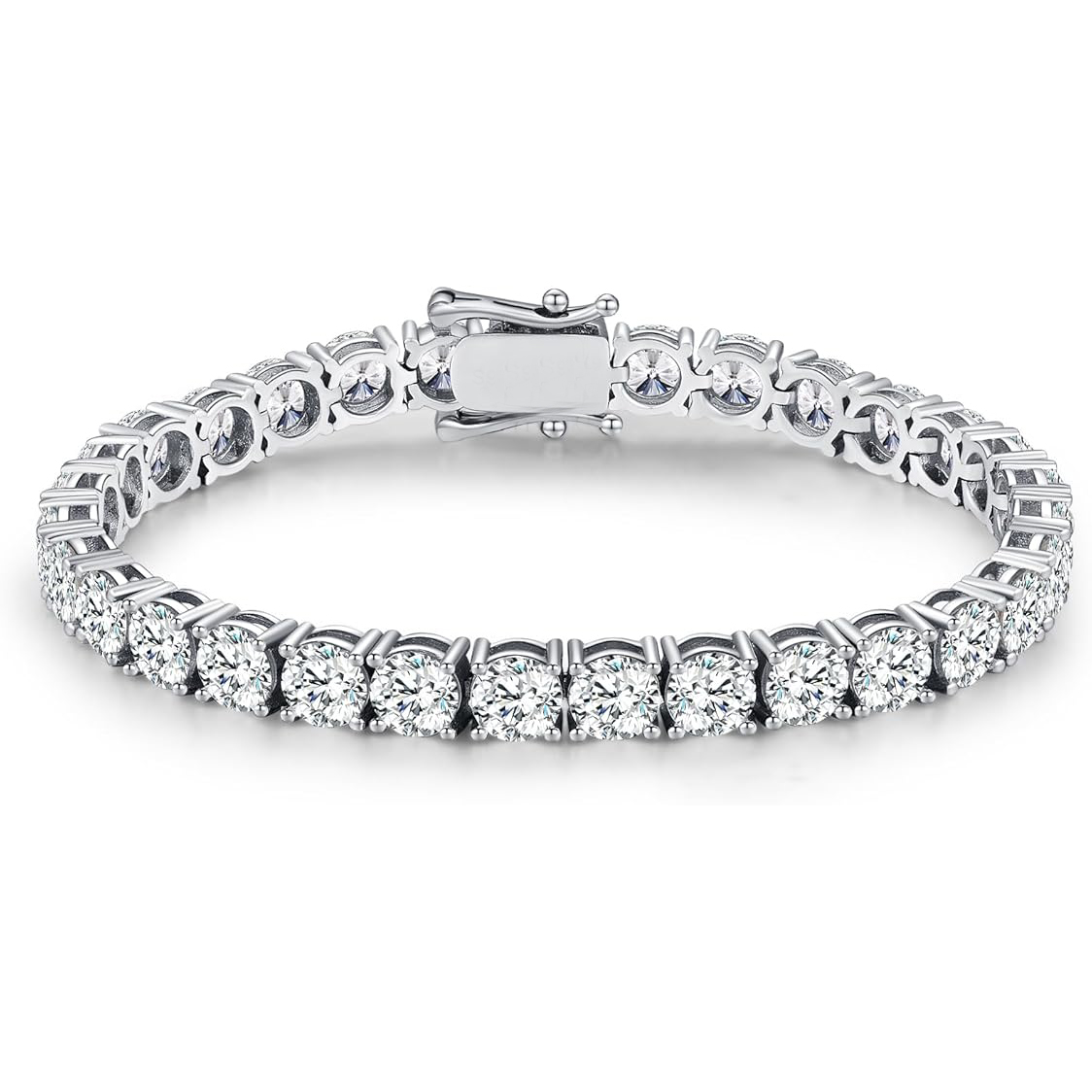 luxury tennis bracelet designer for women white gold plated 6/7mm wide bling diamond bracelets rapper hip hop mens jewelry woman valentines day Christmas gift