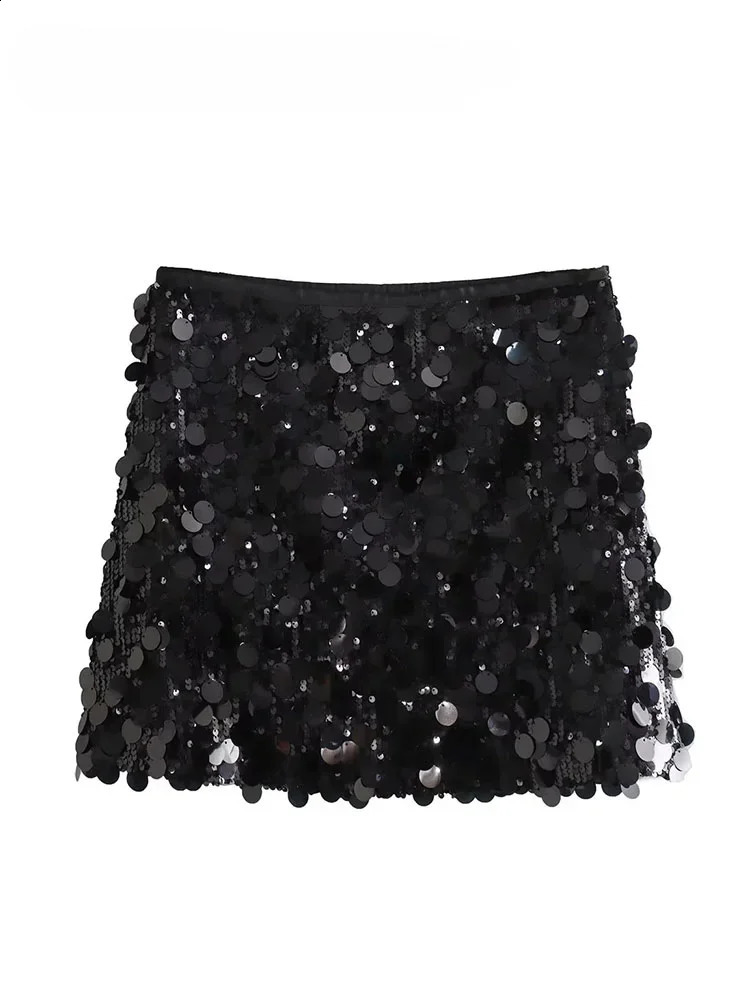 ASDS Mini Skirt For Women Sexy Sequin Short Skirts Vintage Y2k Women Clothing Summer Fashion Female Streetwear Skirt Mujer 250319
