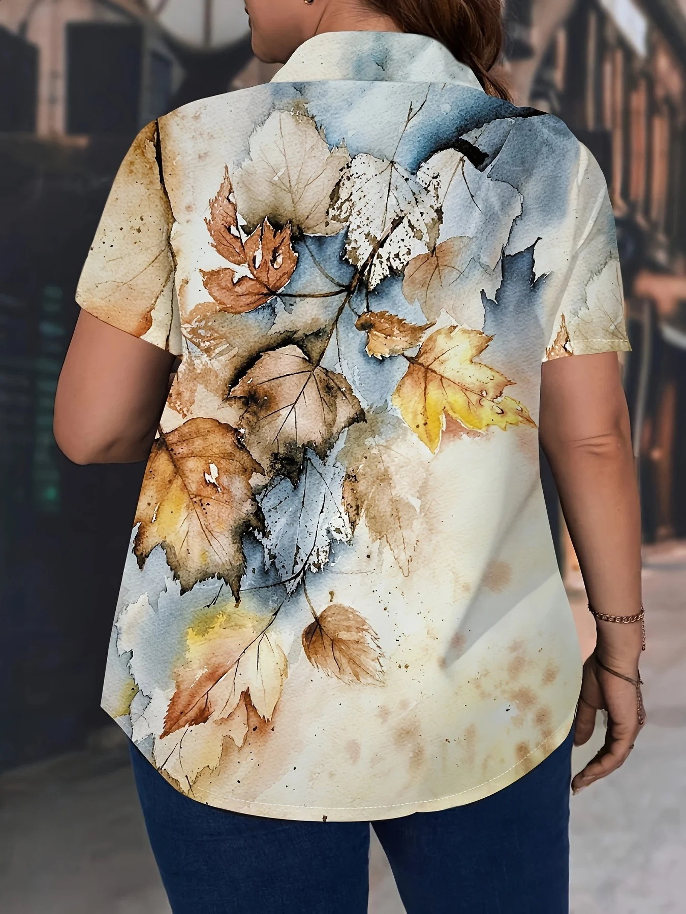 Plus Size Elegant Shirt Women Fashion Temperament Blouse Casual 250319