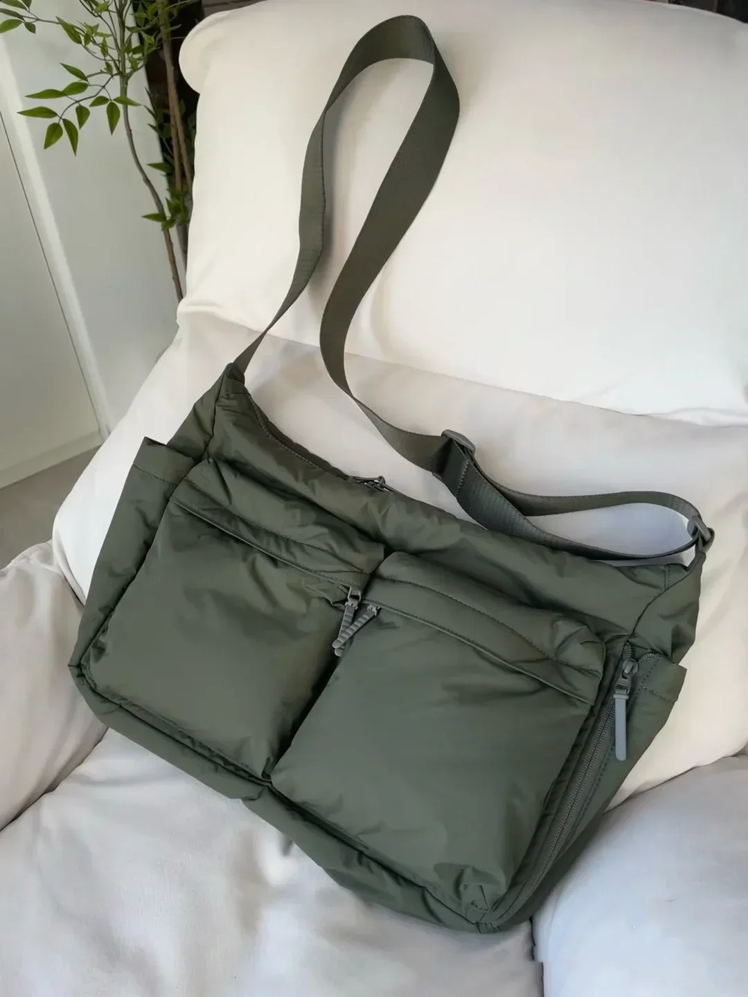 Casual Multi-pocket Messenger Bags for Women Fashion Nylon Shoulder Bag Ladies Large Handbags Female Travel Shopping Tote Purse 250318