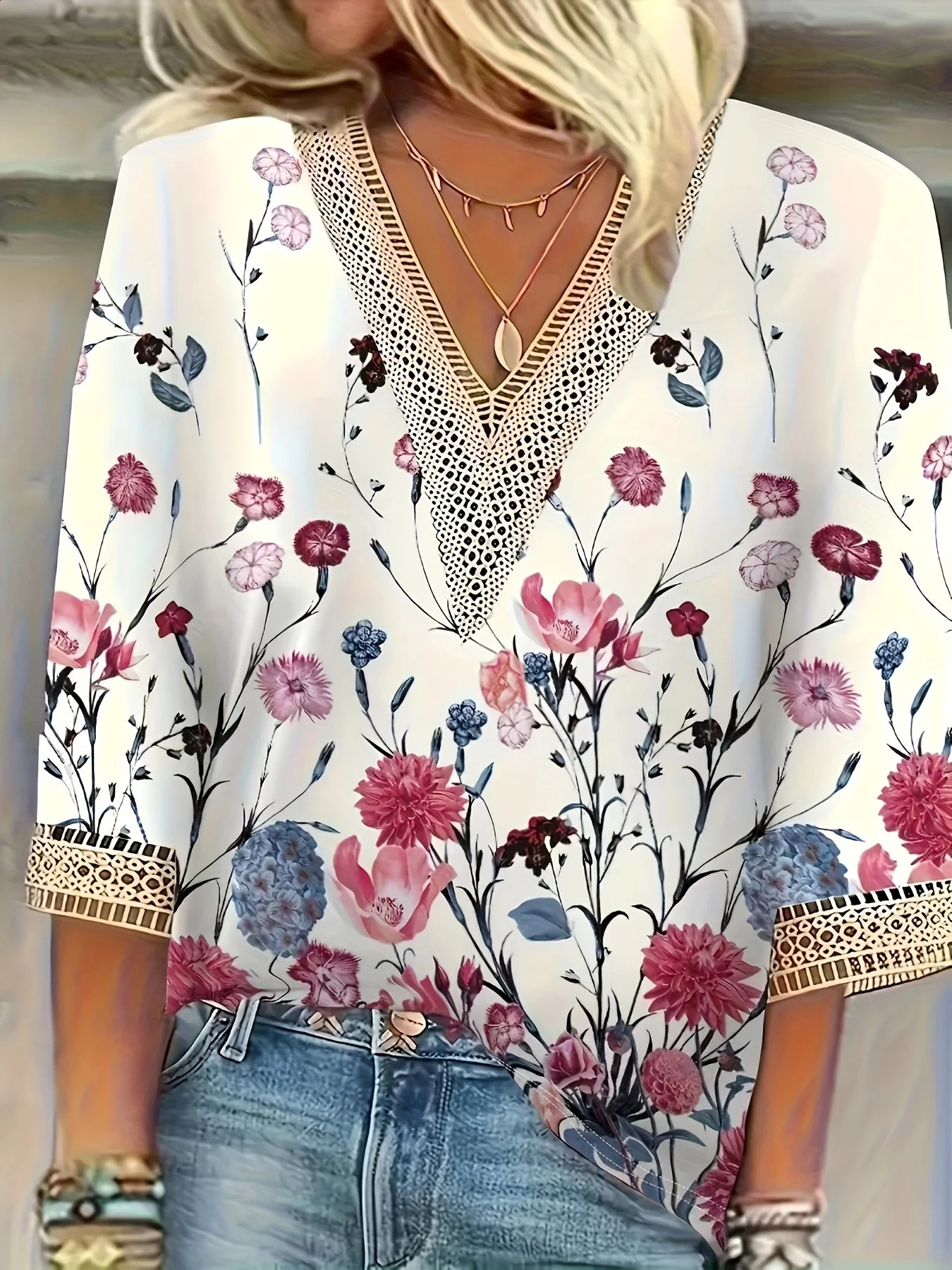Large size warm and loose womens shirt fashionable casual elegant long sleeved holiday weekend top 250319