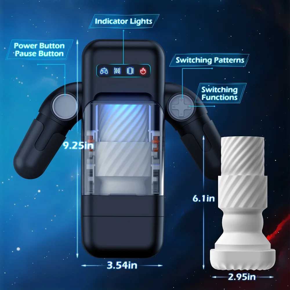 Kushor Robot Automatic Male Masturbation Phone Stand Heating Vibration Oral sex Machine Male Sex Toy Vaginal MasturbationXJ250319