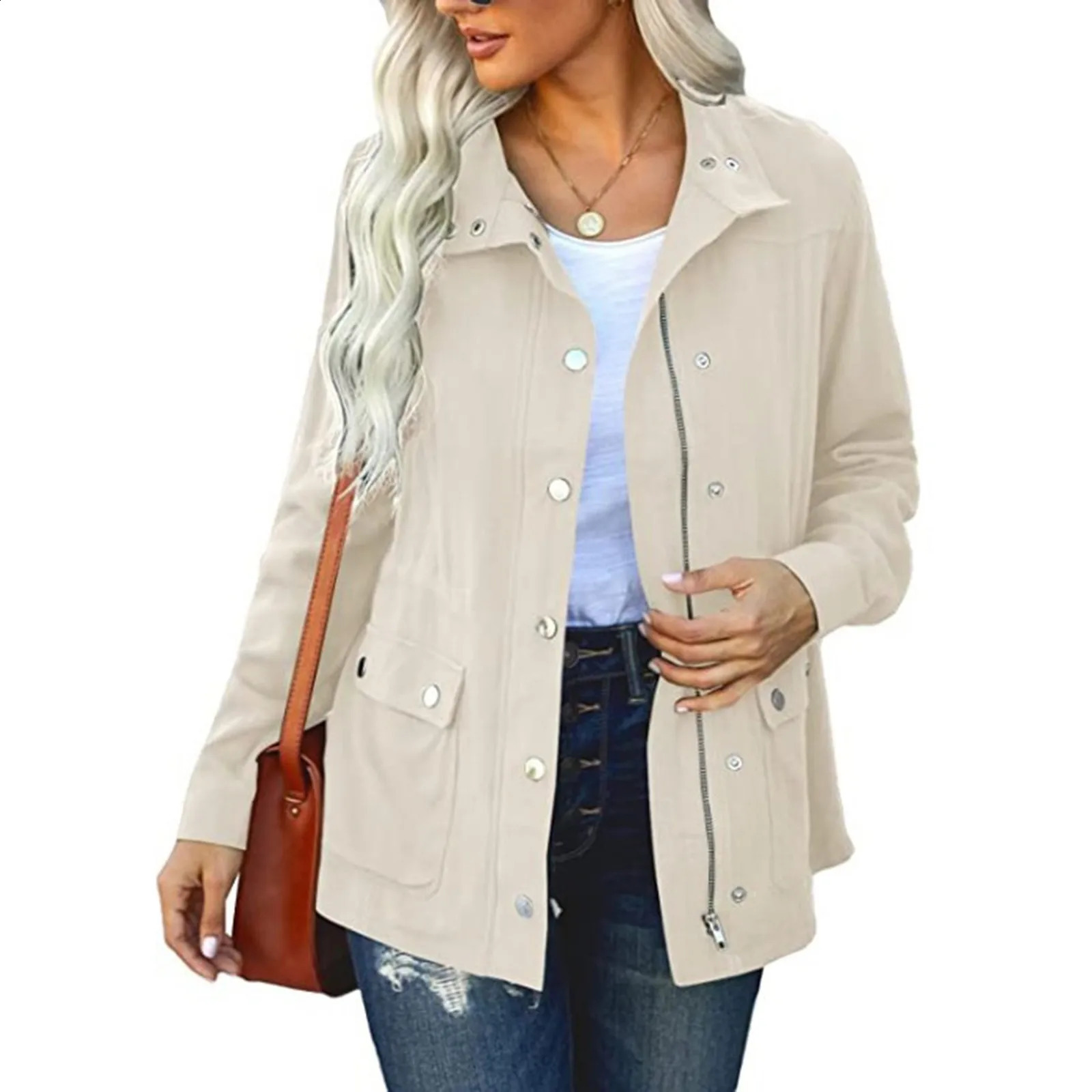Women Autumn Jackets Rain Outdoor Hooded Jacket Solid Cardigan Womens Windproof And Winter Ladies Coats 250317