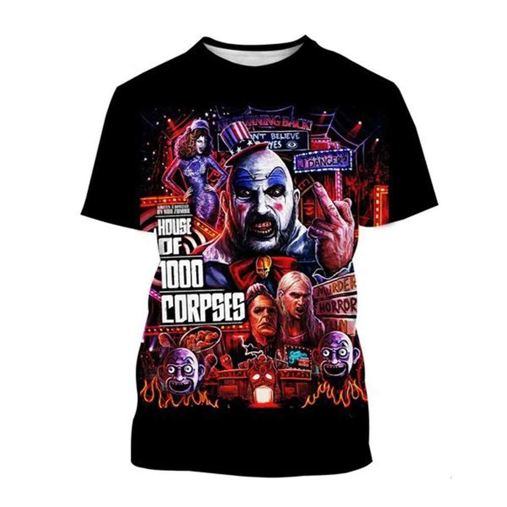 2024 Special Offer Captain Spaulding Funny 3D Printed T-shirt 1000 Corpse Home Fashion Men's Hip Hop Harajuku T-shirt Street Clothing