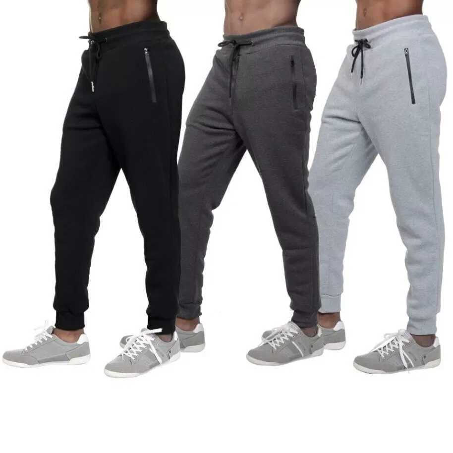 3 PACK Mens Fleece Lined Slim Fit Casual Tech Jogger Sweatpants Zipper Pockets for Casual Wear Sports and Loungewear S-3XL X250319